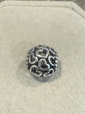 Pandora Heart All Over Sterling Silver Charm